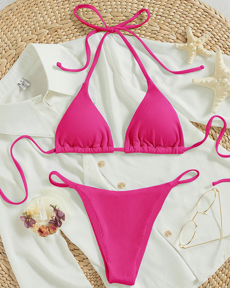 Lace-Up Bikini Swimsuit for Women