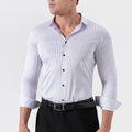 Seamless Striped High Elasticity Mens Shirt