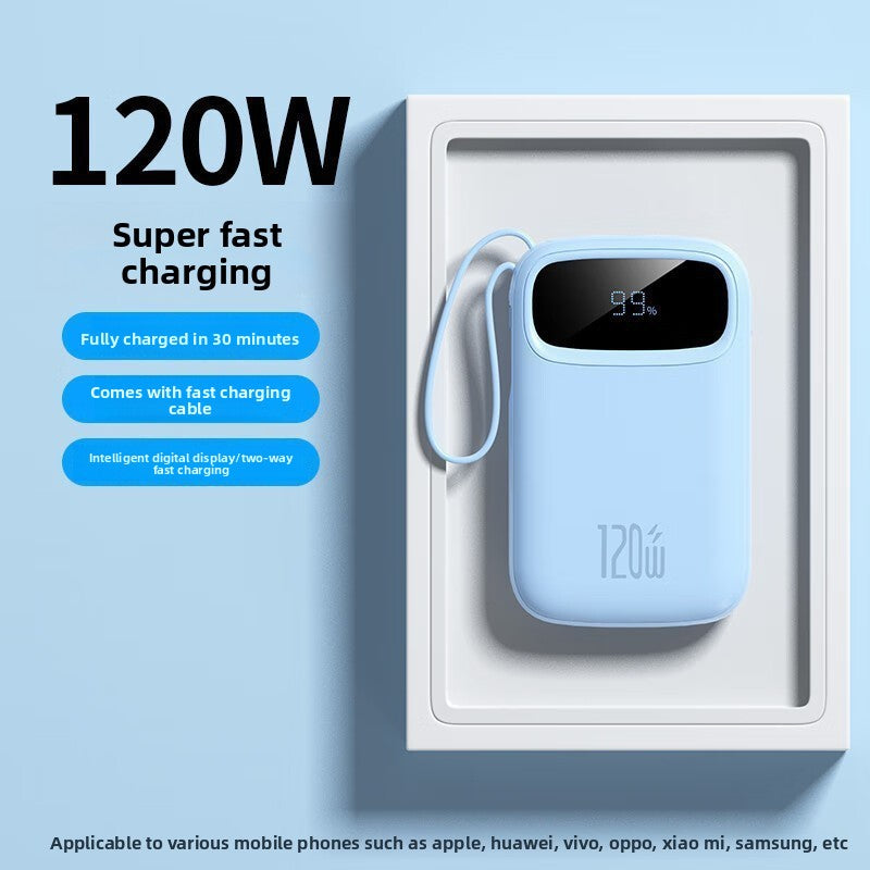 20000mAh Portable Power Bank with Built-in Cable