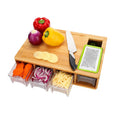 Multi-Function Wooden Cutting Board with Storage Drawer
