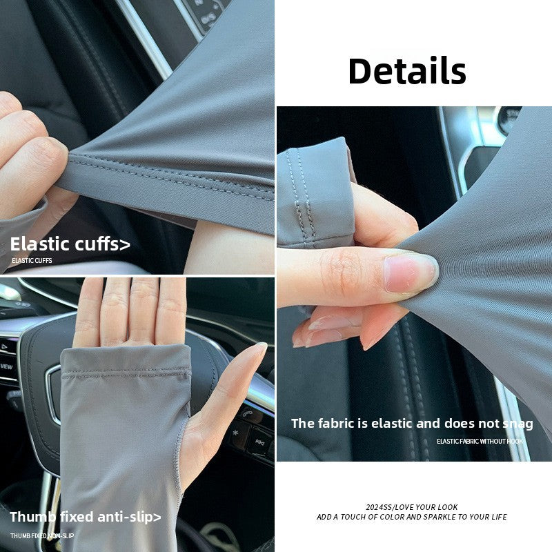 UV Protective Arm Sleeves Ice Silk Driving Sunscreen