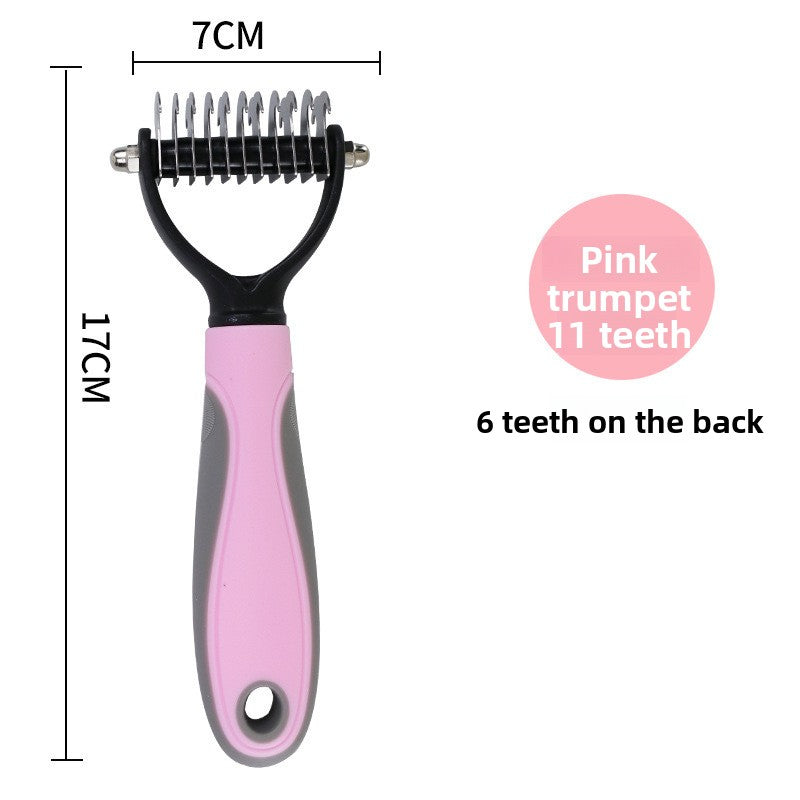 Double-Sided Pet Detangling and Thinning Comb