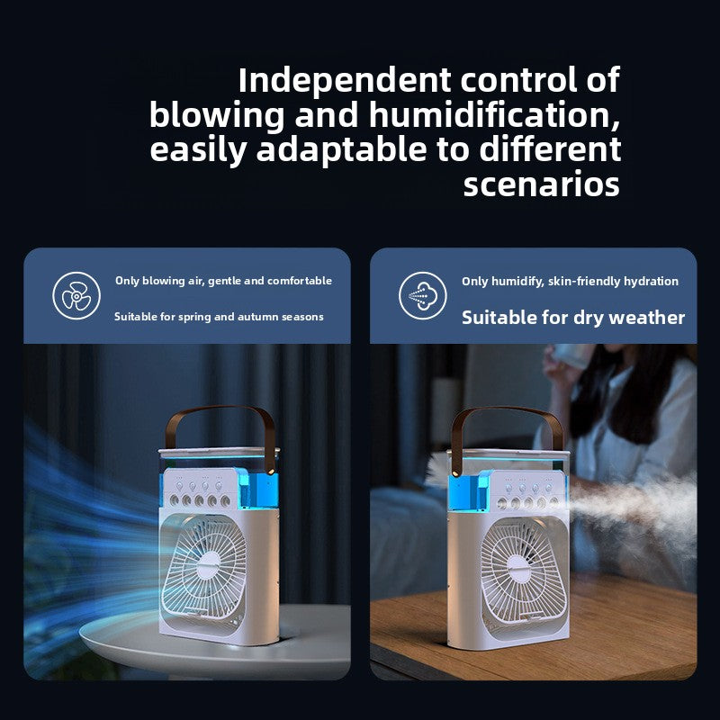 USB Desktop Humidifying Fan with Ambient Light