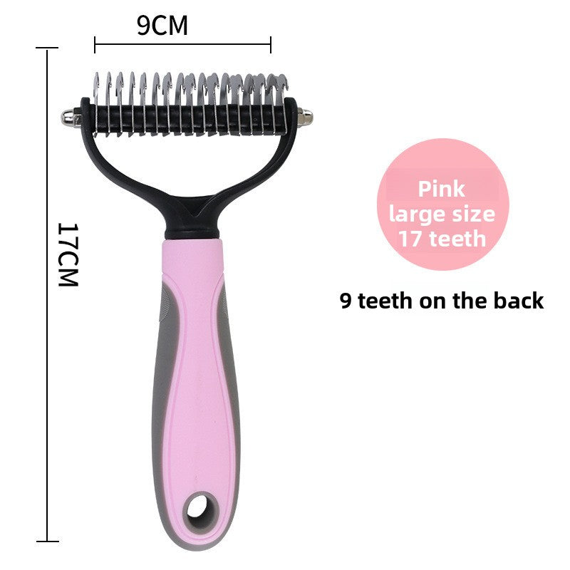 Double-Sided Pet Detangling and Thinning Comb