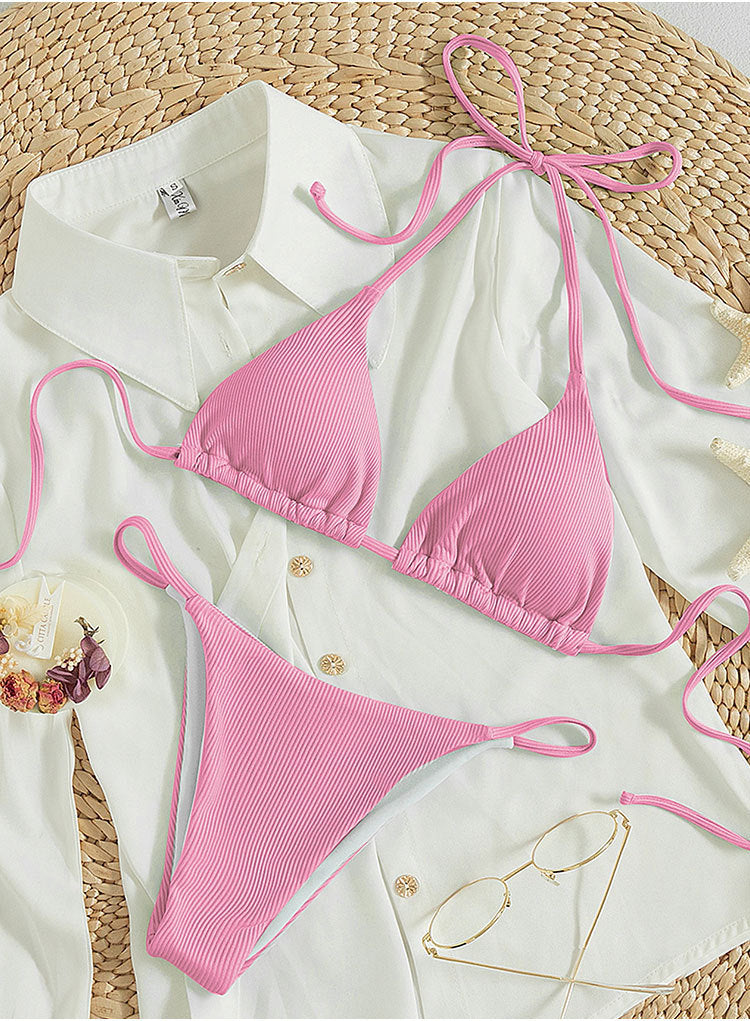 Lace-Up Bikini Swimsuit for Women
