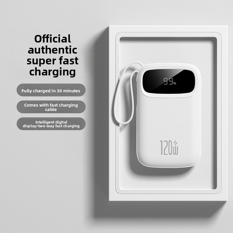 20000mAh Portable Power Bank with Built-in Cable